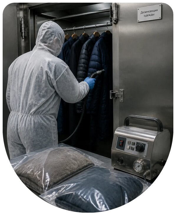 Профессиональная дезинсекция одежды от вредителей в Дзержинском