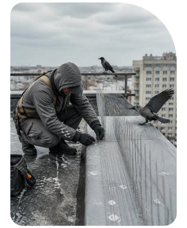 Защита от ворон под ключ в Дзержинском по цене от 5117 р. | Сенат-Дзж